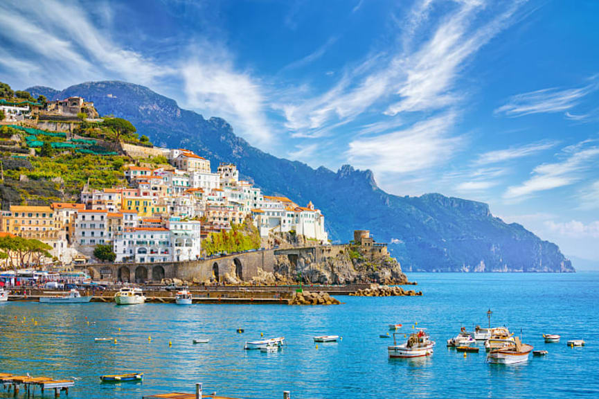 View of the Amalfi Coast.