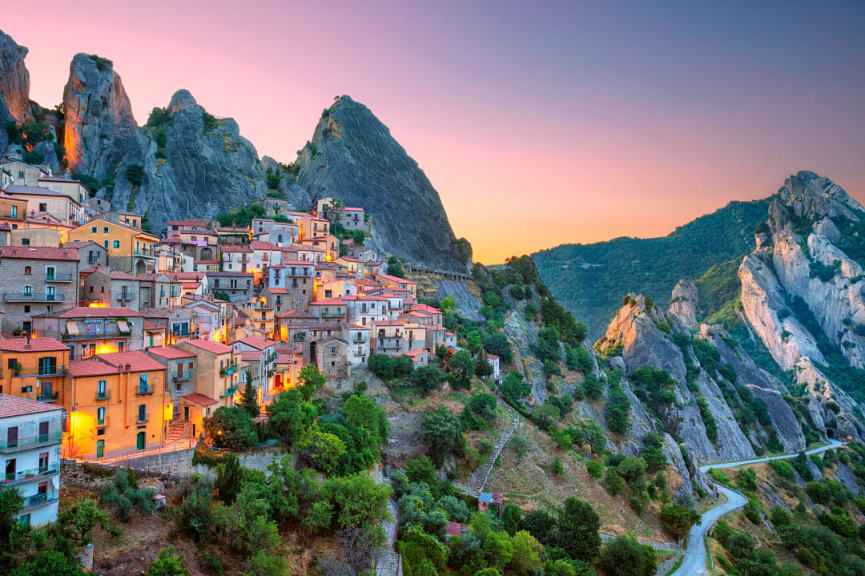 Medieval city of Castelmezzano, Italy