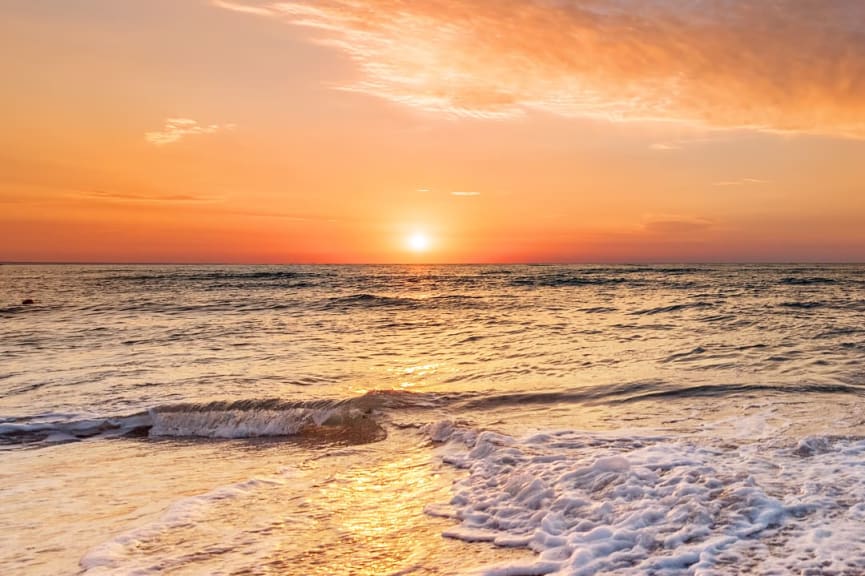 Beautiful beach sunrise in Australia