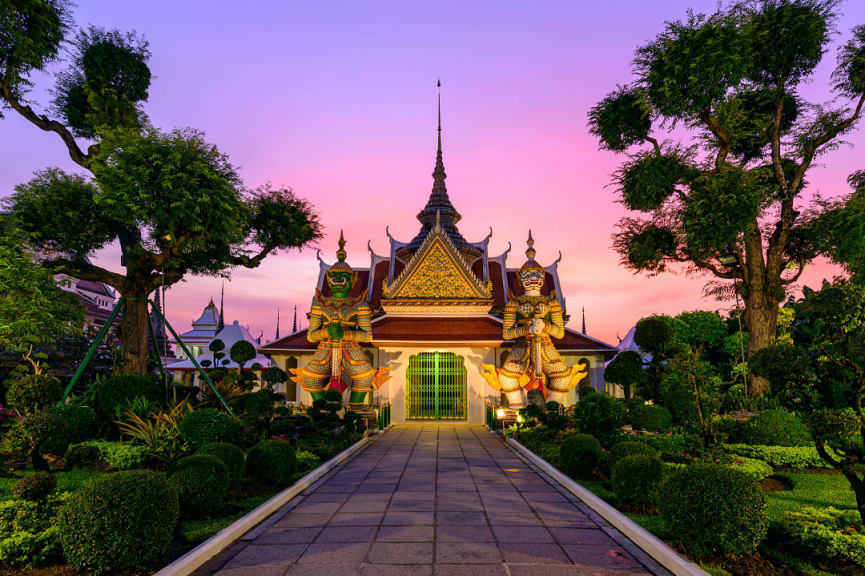 Pagoda at Wat Arun in Bangkok Thailand