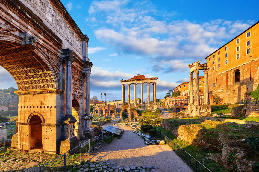 The Roman Forum in Rome, Italy