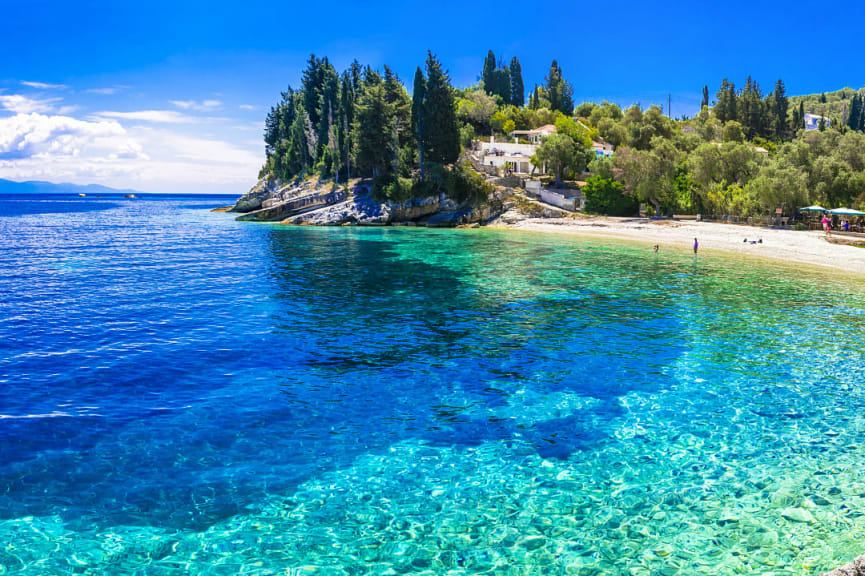 Levrechio Beach on Paxi island, Greece