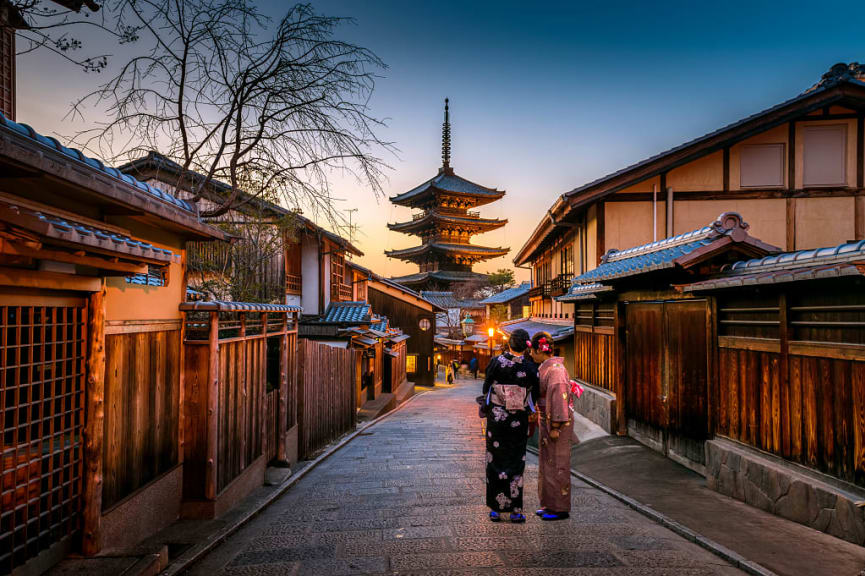 Higashiyama District in Kyoto, Japan