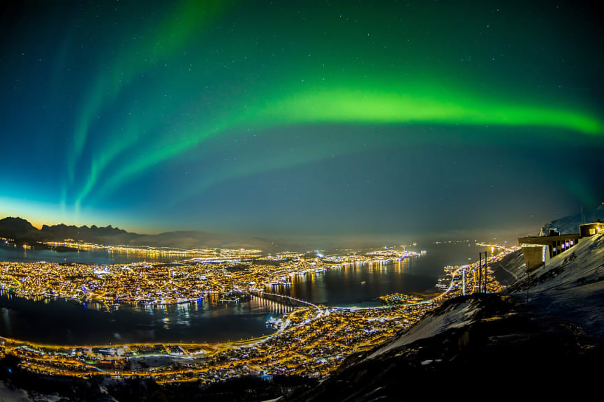 Northern lights over Tromsø, Norway