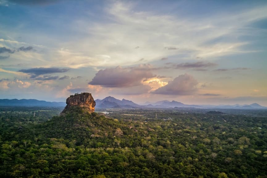 Sigiriya rock fortress in Sri Lanka