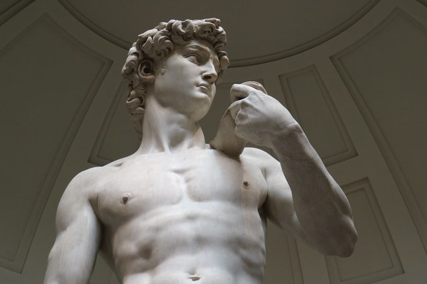 Michelangelo’s statue of David in Florence, Italy