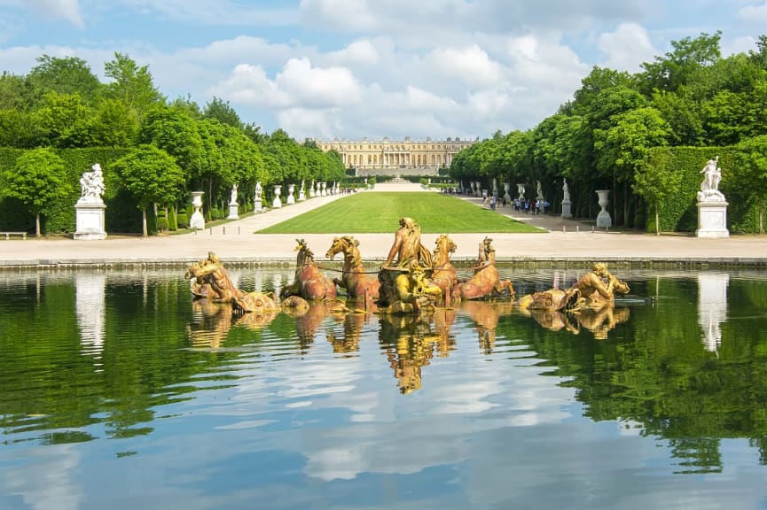 Apollo Fountain in the gardens of Versailles 