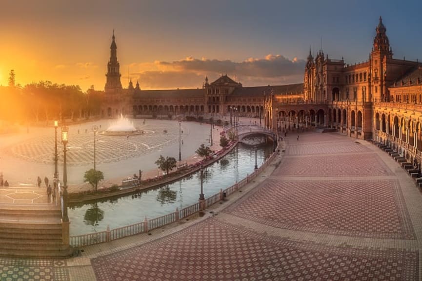 Plaza de España in Seville, Spain