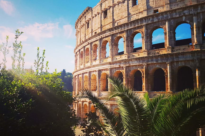 Colosseum at sunrise in Rome, Italy