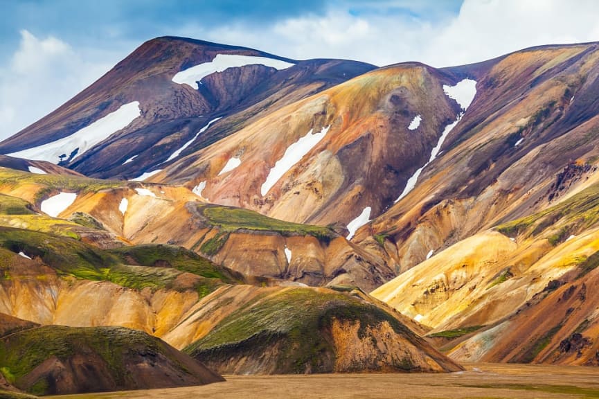 Colorful rhyolite mountains in Landmannalaugar 