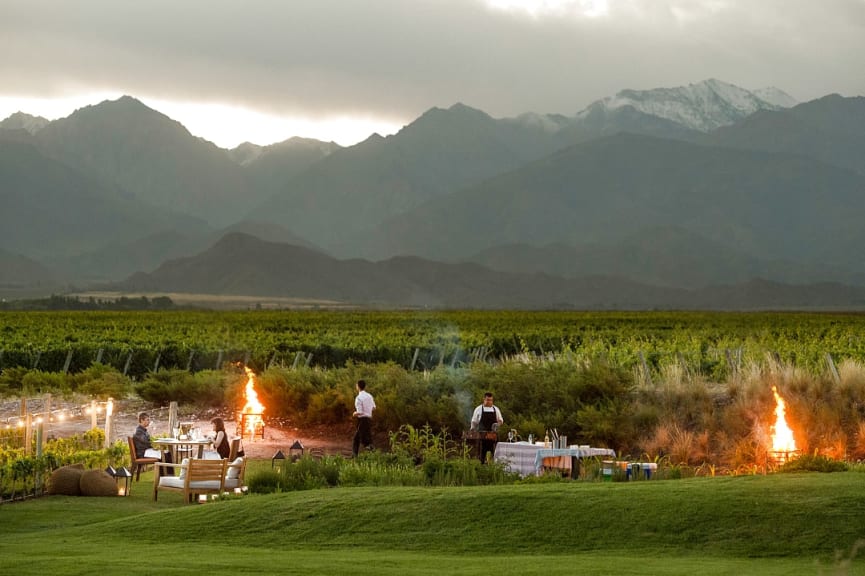 Al fresco dining in Mendoza, Argentina