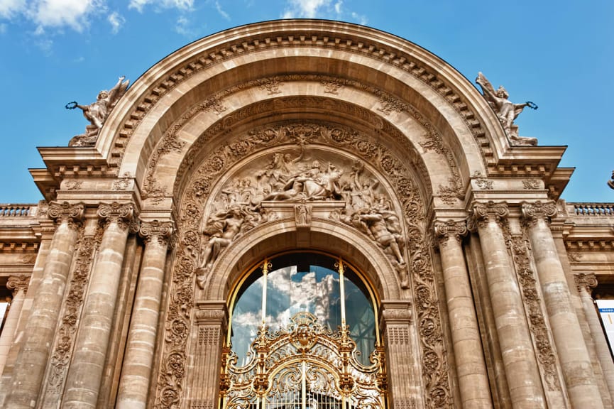 Petit Palais entrance in Paris, France