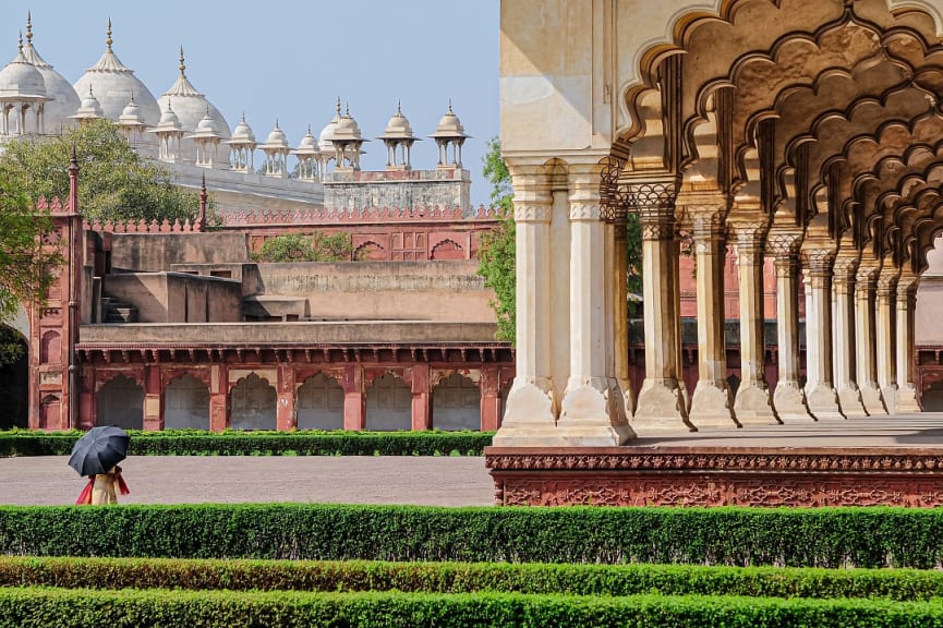 Agra Fort, also known as Red Fort in Agra, India