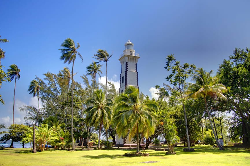 Venus Point beach in Tahiti