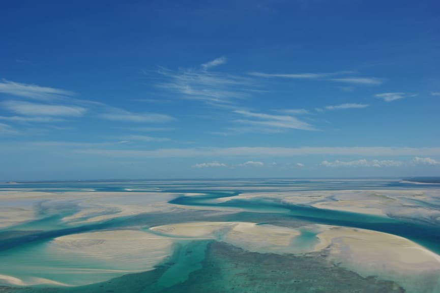 Benguerra lagoon in Mozambique