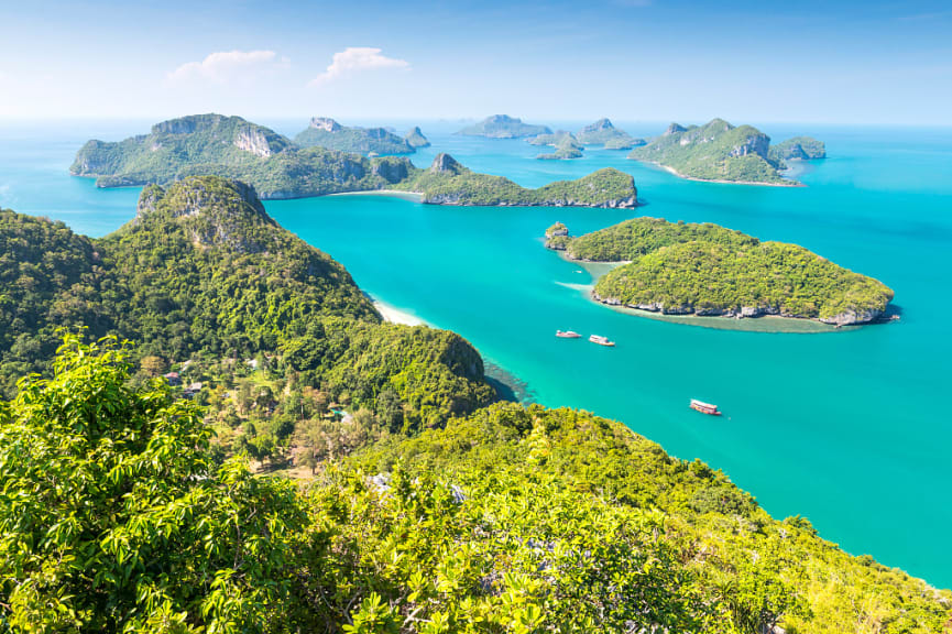 Ang Thong National Marine Park viewpoint in Koh Samui, Thailand