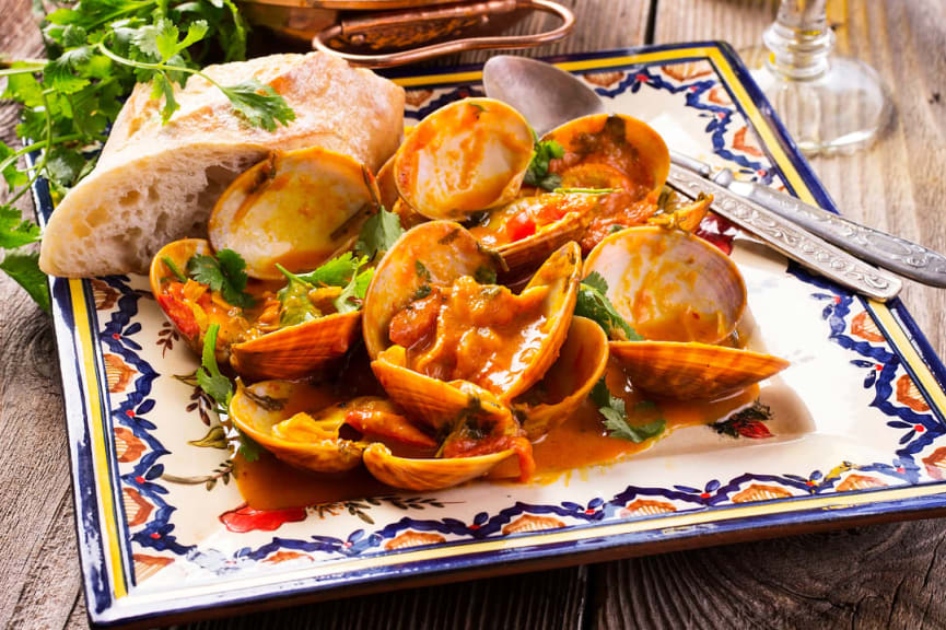 Cataplana with clams dish in Portugal