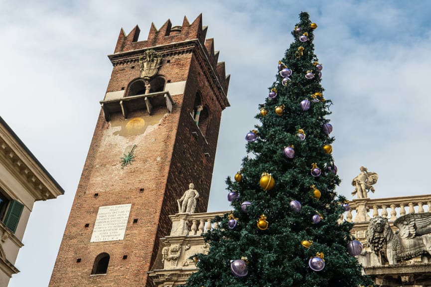 Christmas tree in Verona, Italy