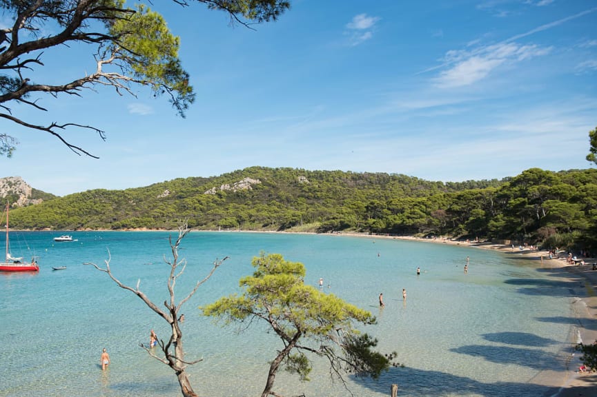 Plage de Notre Dame on Porquerolles Island, France