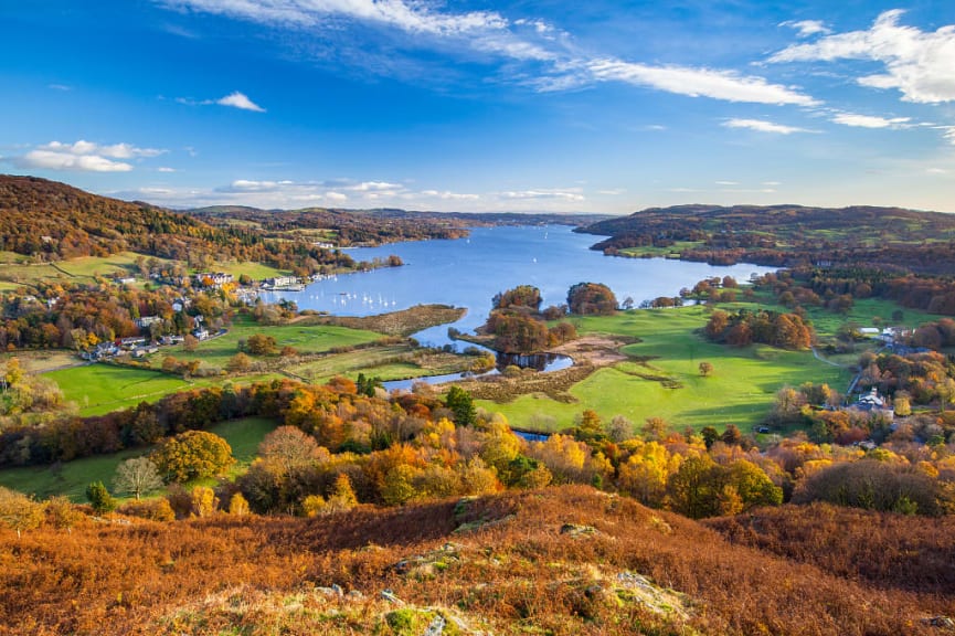 Windermere Lake in Cumbria's Lake District