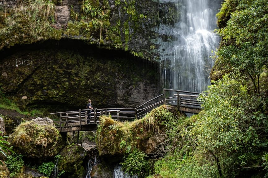 Giron waterfall hike near Cuenca, Ecuador