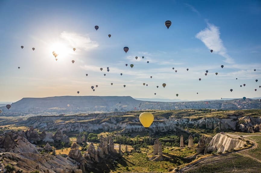 Hot air balloons in Cappadocia, Turkey