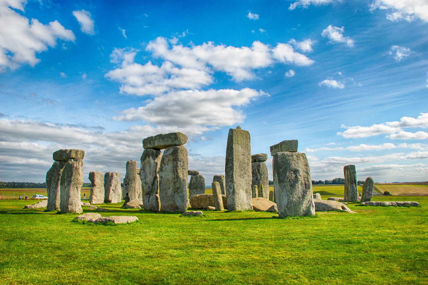 Stonehenge prehistoric monument on Salisbury Plain in Wiltshire, England