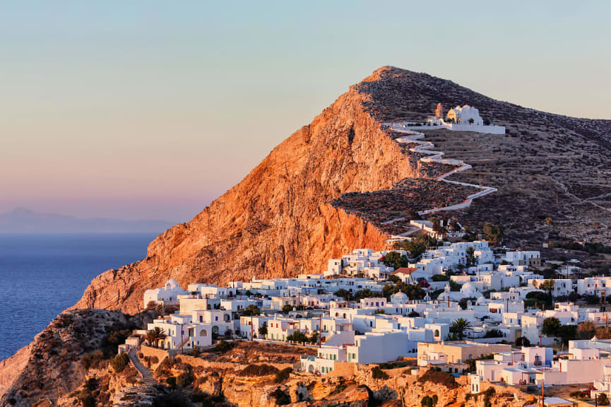 Village of Chora on Folegandros island in Greece