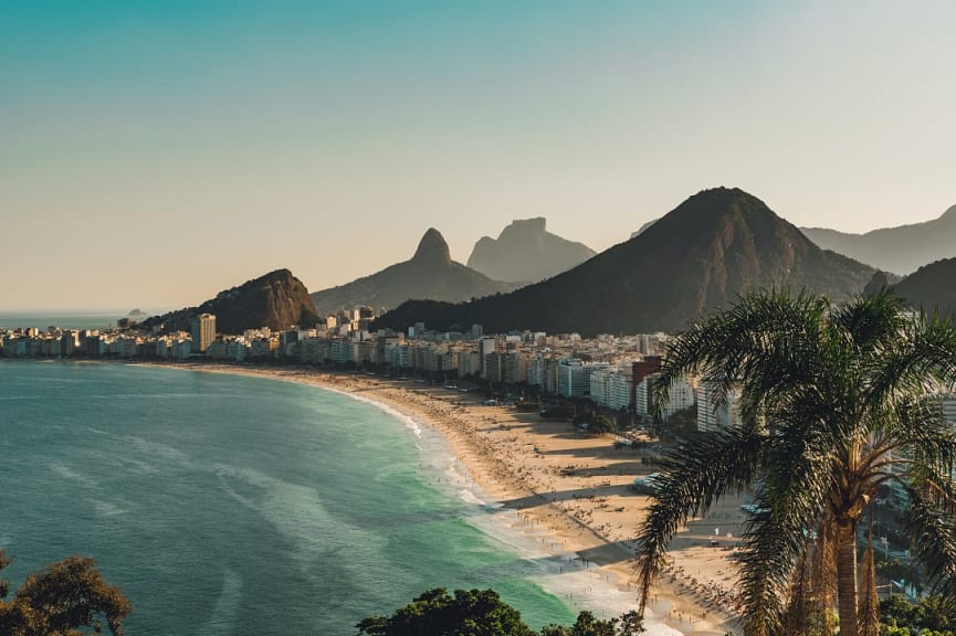 Copacabana Beach in Rio de Janiero, Brazil