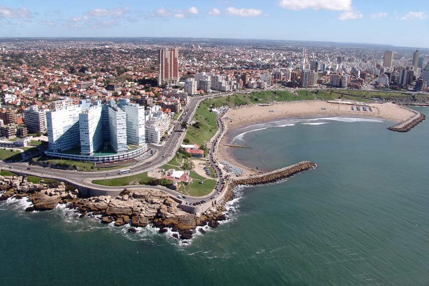 View of Silver Cabo Corrientes in Mar del Plata, Argentina