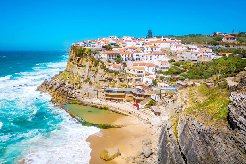 Coastal town of Azenhas do Mar in the municipality of Sintra, Portugal