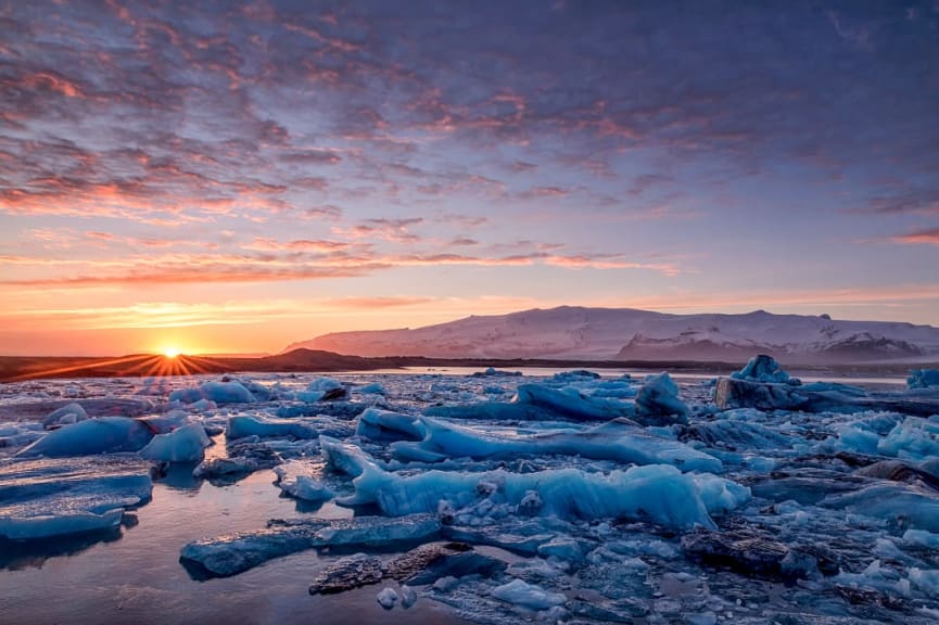 Jokulsarlon Glacier Lagoon in Vatnajokull National Park, Iceland