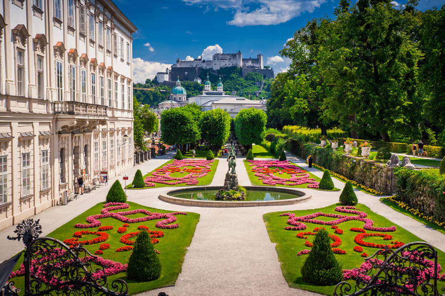 Mirabell palace and gardens in Salzburg