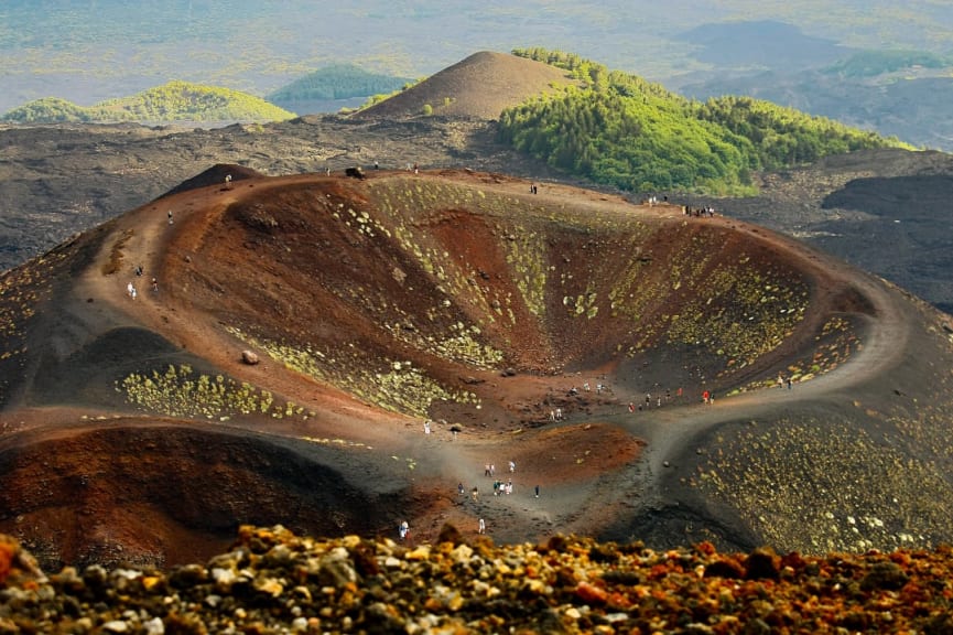 Silvestri craters on Mount Etna in Italy