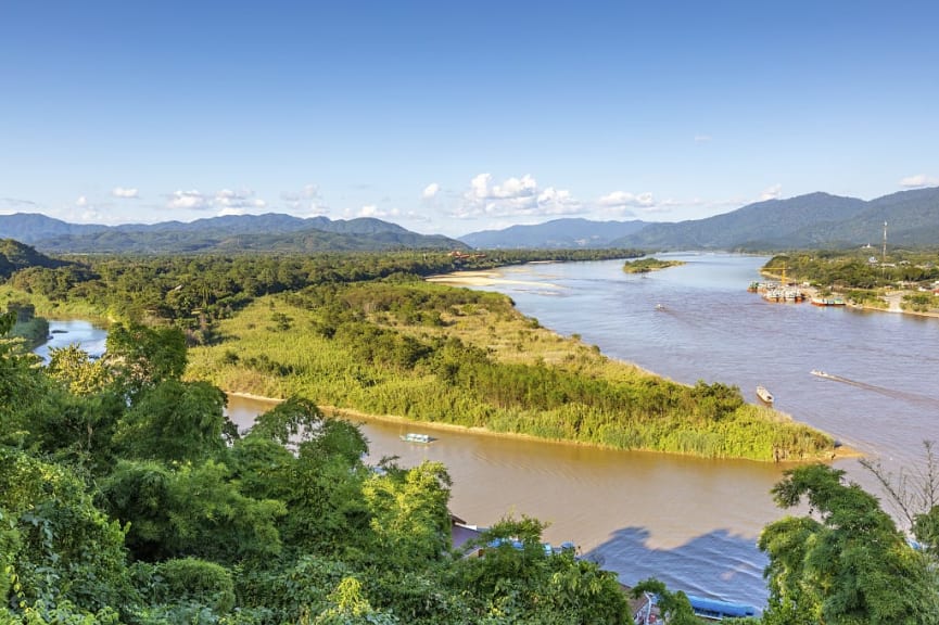 Golden Triangle at Mekong river, Chiang Rai Province, Thailand