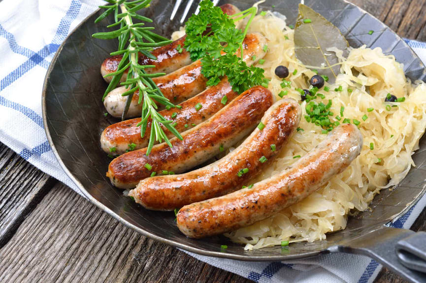 Bratwurst and Sauerkraut