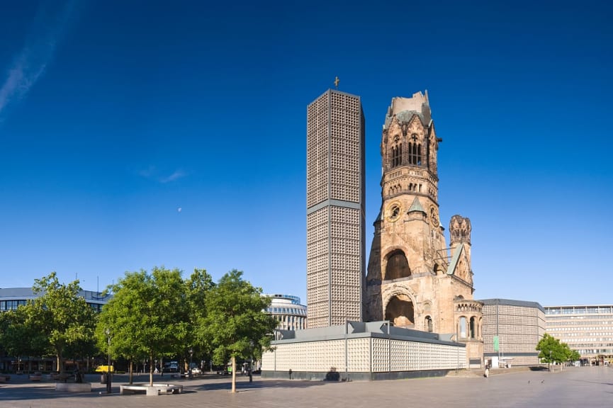 The Kaiser Wilhelm Memorial Church in Berlin, Germany