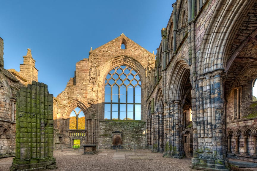 The Palace of Holyrood House interior in Scotland