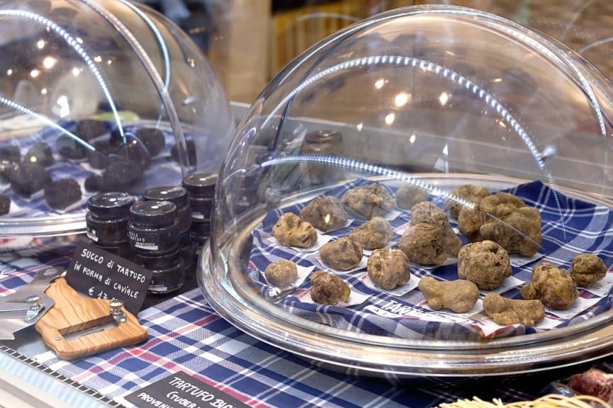 Truffles on display at truffle festival