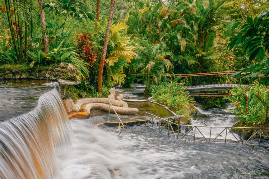 Thermal hot springs in La Fortuna, Costa Rica