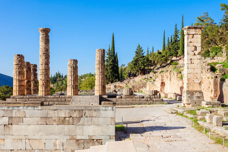 Temple of Apollo in Delphi, Greece