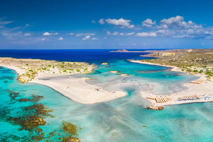 Elafonissi Beach on the island of Crete in Greece