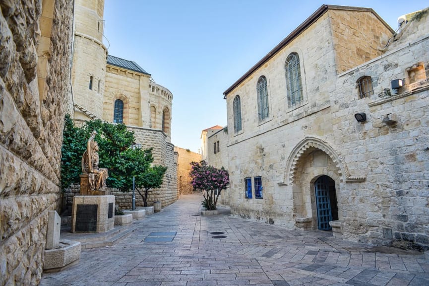 Street in the Old City of Jerusalem in Israel