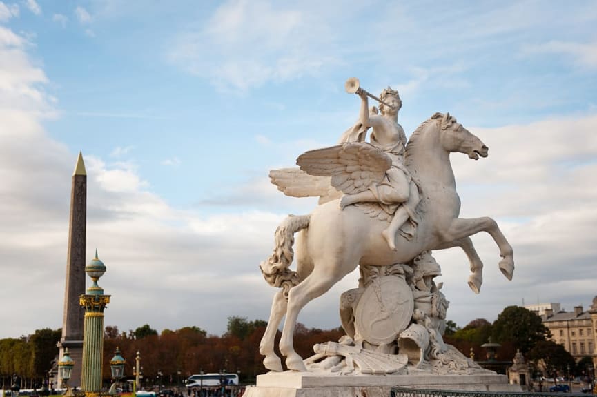 Statue of Perseus at Place de la Concorde in Paris, France