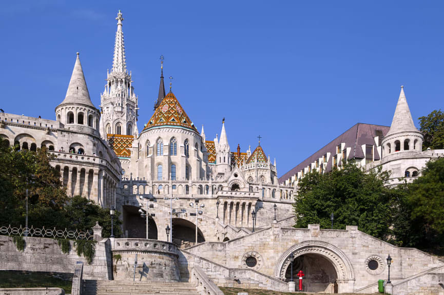 The historic Fisherman’s Bastion in Budapest, Hungary