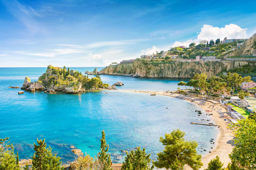 Delightful coastal town of Taormina, Sicily, Italy