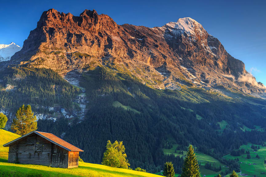 The famous Eiger mountain in Switzerland 