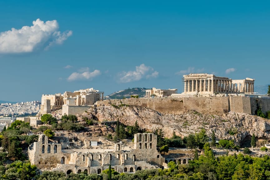 The Acropolis in Athens, Greece