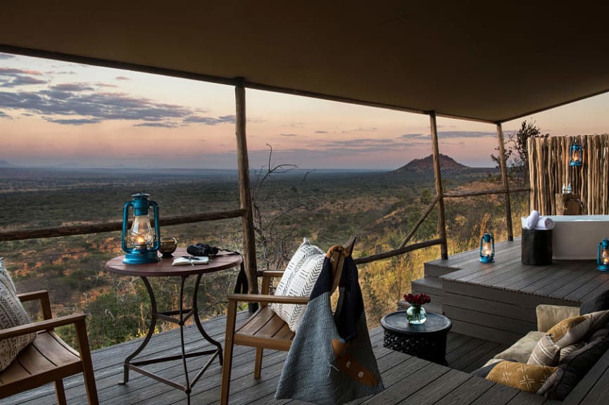 The view from a tented suite at Lemala Mpingo Ridge Lodge in Tarangire National Park.  Photo courtesy of Lemala