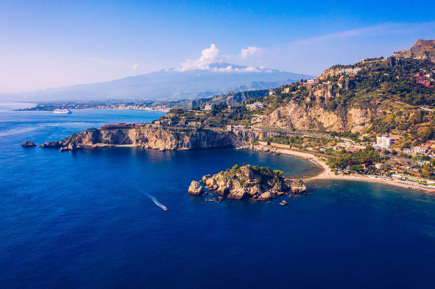 Beaches in Taormina, Italy